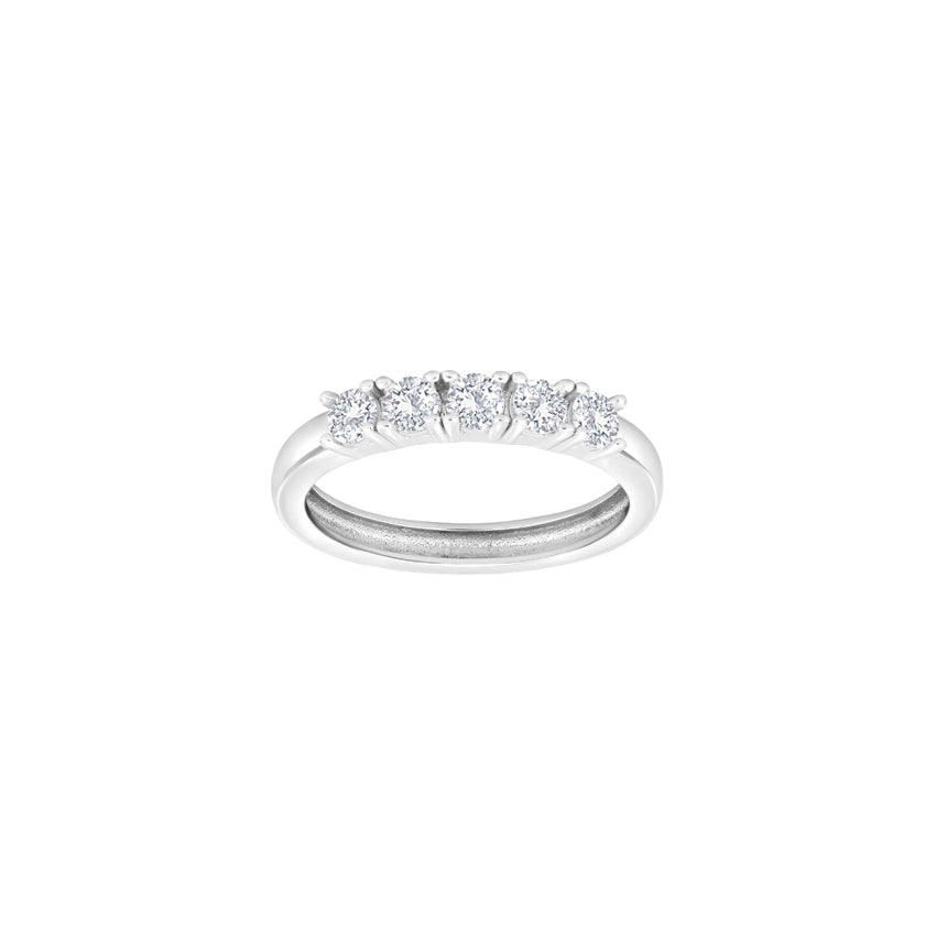 Obinor ring i sølv med 5 zirkonia – JoanliNor